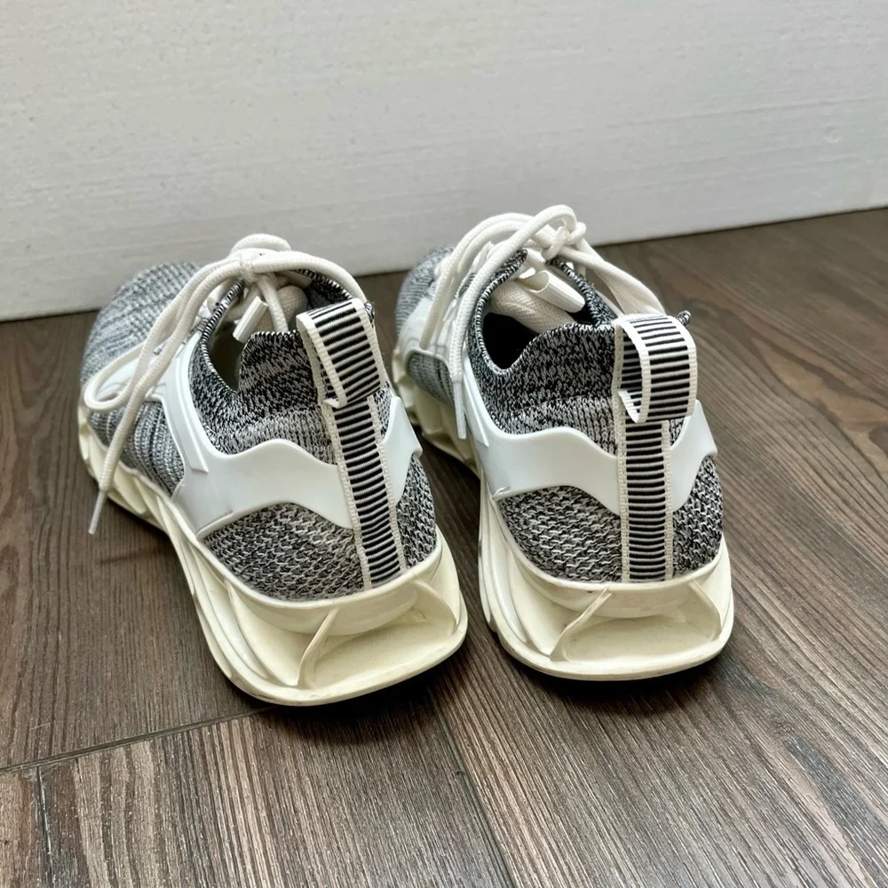 Stylish Gray and Cream women athletic walking shoes